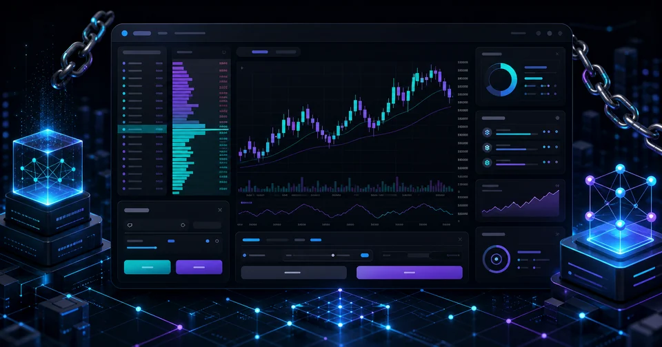 Visual of a ZK Layer 2 and Perp DEX trading dashboard for GRVT
